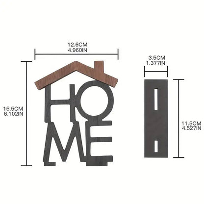 Wooden House Decor Ornament – Minimalist Home Decor for Shelves, Tables & Living Room